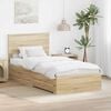vidaXL Bed Frame with Drawer Sonoma Oak 100 x 200 cm Engineered Wood