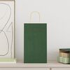 vidaXL Paper Bags 250 pcs with Handles Green 21x11x36 cm