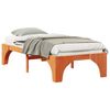 vidaXL Bed Frame Brown 75 x 190 cm Solid Pine Wood