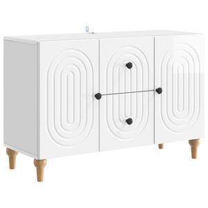 vidaXL TV Cabinet High Gloss White 89 x 34.5 x 60 cm Engineered Wood
