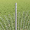 vidaXL Fence with Post Silver 0.5 x 10 m Steel