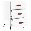 vidaXL Bedside Cabinet High Gloss White 40x40x66 cm Engineered Wood