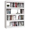 vidaXL Book Cabinet/Room Divider White 100x30x135.5 cm Solid Pinewood