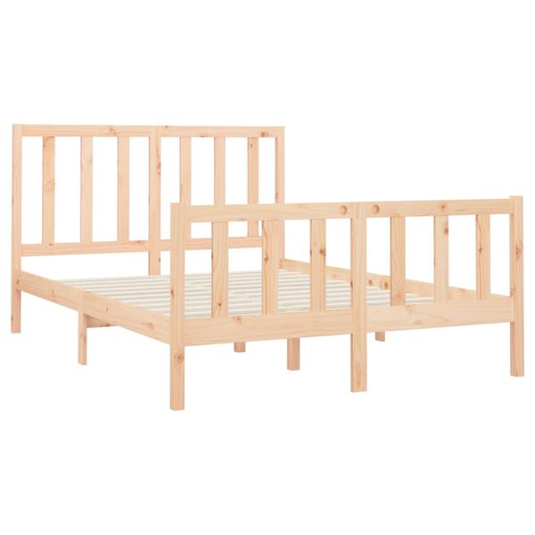 vidaXL Bed Frame without Mattress 140x200 cm Solid Wood Pine