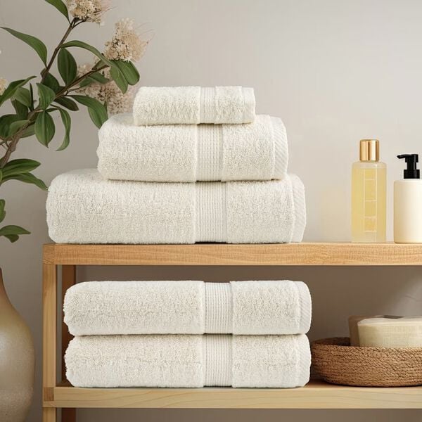 vidaXL Premium Bath Towels "SOLUND" 4 pcs Cream 100x150 cm 600 gsm