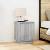 vidaXL Bedside Cabinet with LED Lights Grey Sonoma 38x34x50 cm