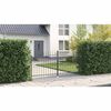 vidaXL Garden Gate with Lock Grey 125 x 300 cm Steel