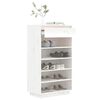 vidaXL Shoe Cabinet White 60x34x105 cm Solid Wood Pine