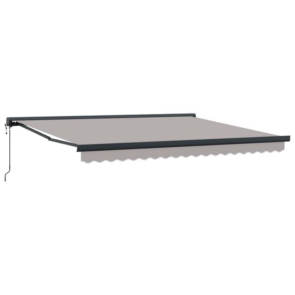 vidaXL Awning Light Grey 400 x 300 x 165 cm Polyester and Aluminium