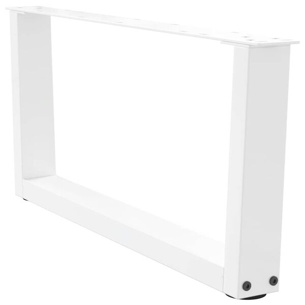 vidaXL Coffee Table Legs V-Shape 2 pcs White 70x(30-31.3) cm Steel