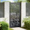 vidaXL Garden Gate Black 100x200 cm Steel Trace Design