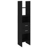 vidaXL 4 Piece Book Cabinet Set Black Engineered Wood