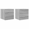 vidaXL Wall Mounted TV Cabinet 2 pcs Grey Sonoma 30.5x30x30 cm