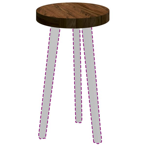 vidaXL Table Top Dark Brown &Oslash; 30 x 4 cm Solid Oak Wood