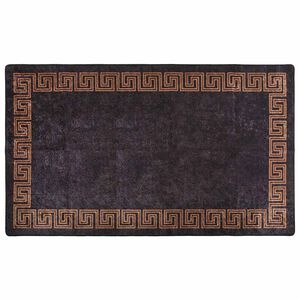 vidaXL Rug Washable 190x300 cm Black and Gold Anti Slip