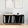 vidaXL Record Cabinet Black Oak 100 x 38 x 48 cm Engineered Wood