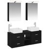 vidaXL Bathroom Furniture Set 5 pcs Black Oak