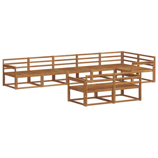 vidaXL Outdoor Sofa Set 8 pcs Natural Solid Acacia Wood