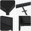 vidaXL Garden Dining Set 5 pcs Black Poly Rattan