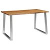 vidaXL Dining Table | Wooden | Solid Acacia wood | Medium | Industrial | Table