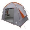 vidaXL Cabin Tent Grey and Orange 210 x 210 x 138 cm Polyester