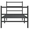vidaXL Metal Bed Frame without Mattress with Footboard&nbsp;Black 75x190cm