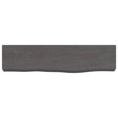 vidaXL Wall Shelf Dark Brown 40x10x4 cm Treated Solid Wood Oak