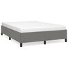 vidaXL Bed Frame without Mattress Dark Grey 135x190 cm Double Double Fabric