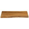 vidaXL Table Top 70x60x2.5 cm Live Edge Solid Wood Mango