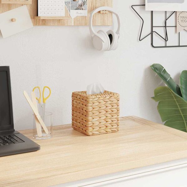 vidaXL Tissue Box Covers 2 pcs Water hyacinth 14.5 x 14.5 x 15 cm