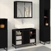 vidaXL Bathroom Furniture Set 2 pcs Black Oak Engineered Wood