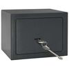 vidaXL Safe Box with Lock Grey 17 x 23 x 17 cm Steel