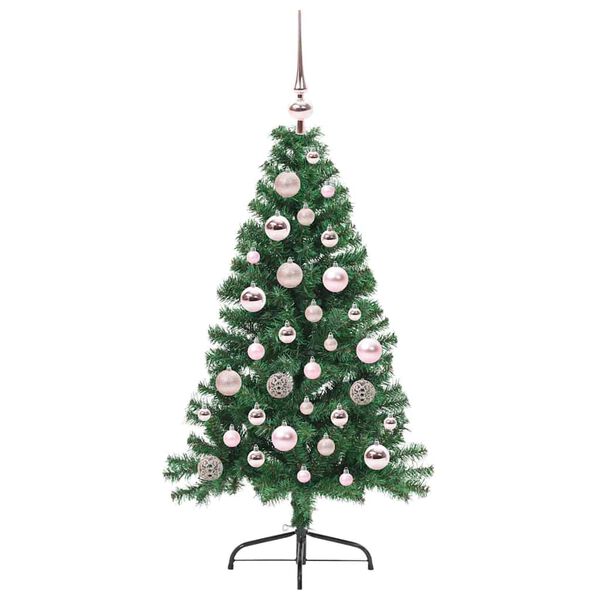 vidaXL Artificial Pre-lit Christmas Tree Green 120 cm PVC