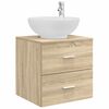 vidaXL Wall-Mounted Sink Vanity Sonoma Oak 49.5 x 44.5 x 66.5 cm