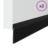 vidaXL Self-adhesive Door Brush Seals 2 pcs Black 100 cm