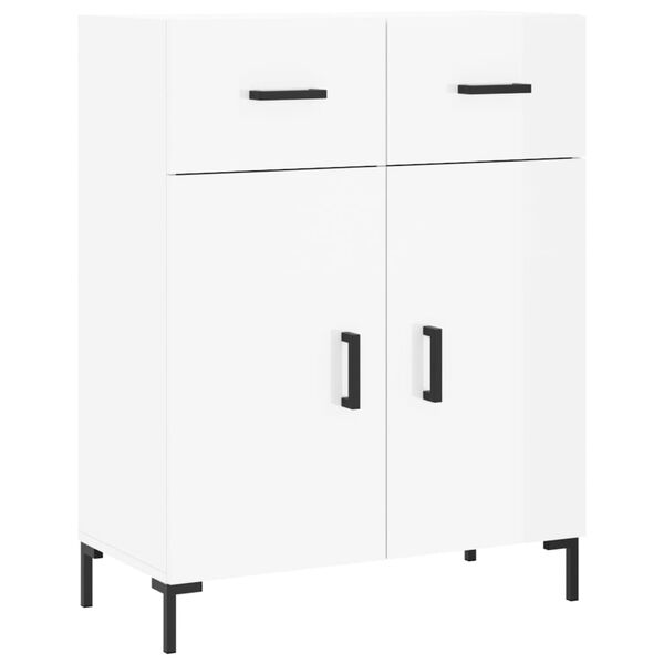 vidaXL Sideboard High Gloss White 69.5x34x90 cm Engineered Wood
