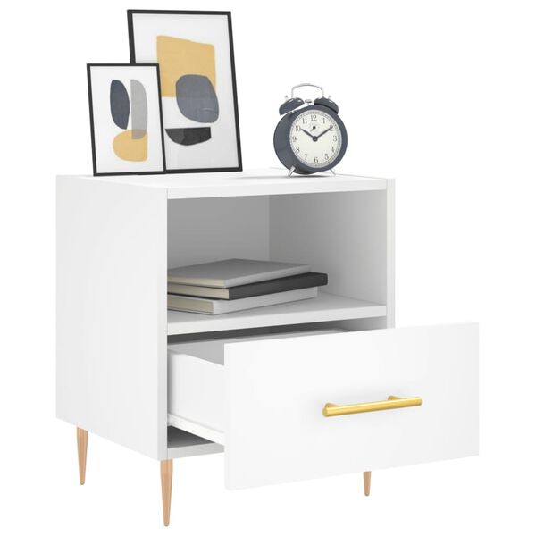 vidaXL Bedside Cabinets 2 pcs White 40x35x47.5 cm Engineered Wood