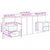 vidaXL Headboard with Cabinet 3 pcs Artisan Oak Engineered Wood