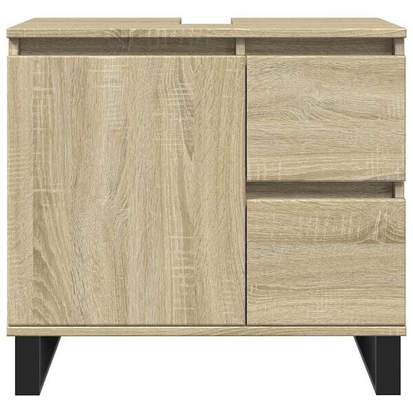 vidaXL Bathroom Cabinet Sonoma Oak 65x33x60 cm Engineered Wood