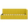 vidaXL Corner Bed Frame with Headboard Yellow 80 cm x 200 cm Velvet