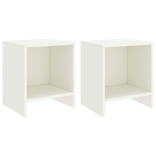 vidaXL Bedside Cabinets 2 pcs White 35x30x40 cm Solid Pinewood