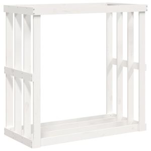 vidaXL Outdoor Log Holder White 108x52x106 cm Solid Wood Pine