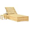 vidaXL Sun Lounger with Table Green Impregnated Pinewood
