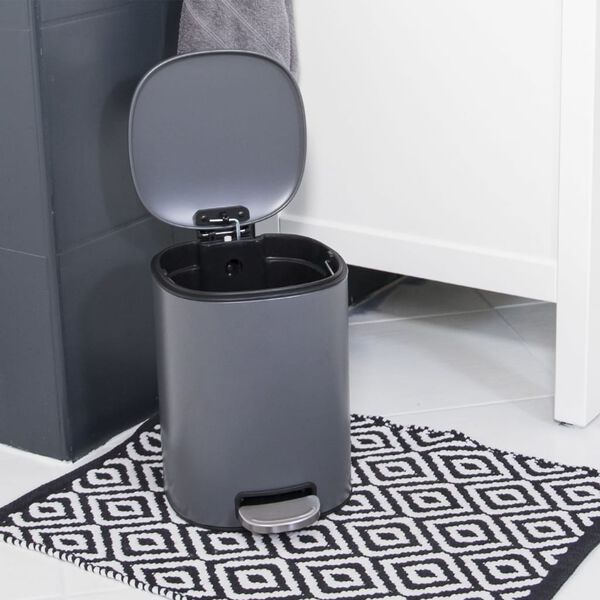 HI Metal Pedal Bin 5 L Anthracite