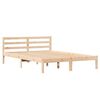 vidaXL Bed Frame Brown 215.5 x 165.5 x 69.5 cm Solid Pine Wood