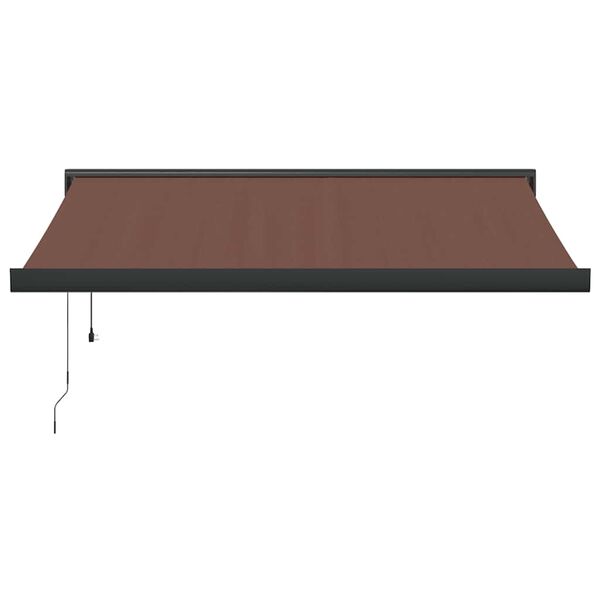 vidaXL Automatic Retractable Awning Brown 350x250 cm