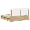 vidaXL Bed Frame with Headboard Sonoma 180 x 200 cm Solid Pine Wood