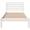 vidaXL Bed Frame with Headboard White 90 x 200 cm Solid Pine Wood