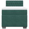 vidaXL Box Spring Bed with Mattress Dark Green 90x190 cm Velvet