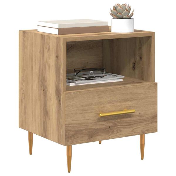 vidaXL Bedside Table 2 pcs Brown 40 x 35 x 47.5 cm Engineered Wood
